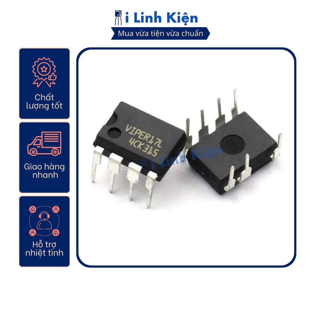 Ic nguồn VIPER17L DIP-7 loại thường