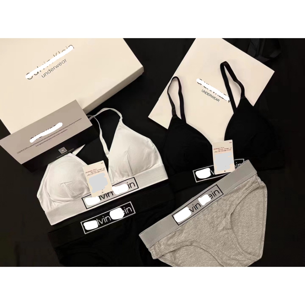 Bộ đồ lót cotton CK loại đẹp có size mút mỏng mặc êm đẹp 009