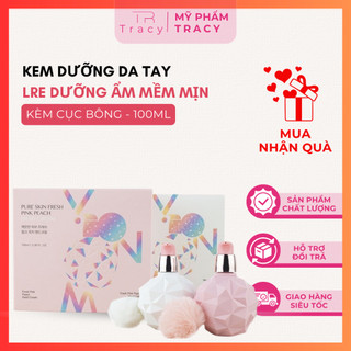 Kem Dưỡng Da Tay LRE Chai Tròn Kèm Cục Bông Dưỡng Ẩm Da Tay Mềm Mịn Chống Khô Nứt Mỹ Phẩm Tracy