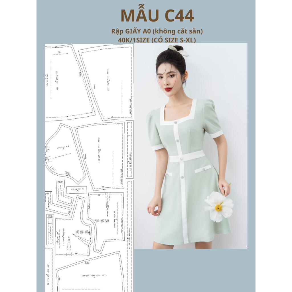 RẬP GIẤY A0 MÃ C44 (SP LÀ GIẤY KHÔNG PHẢI QUẦN ÁO)