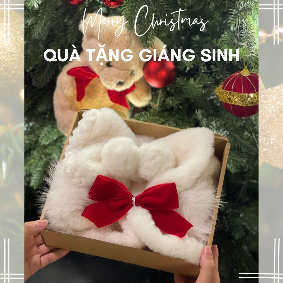 Quà giáng sinh tặng người yêu mũ len nữ ấm áp mùa đông tai gấu tặng quà tặng sinh nhật,noel, kỉ niệm nón lông cừu