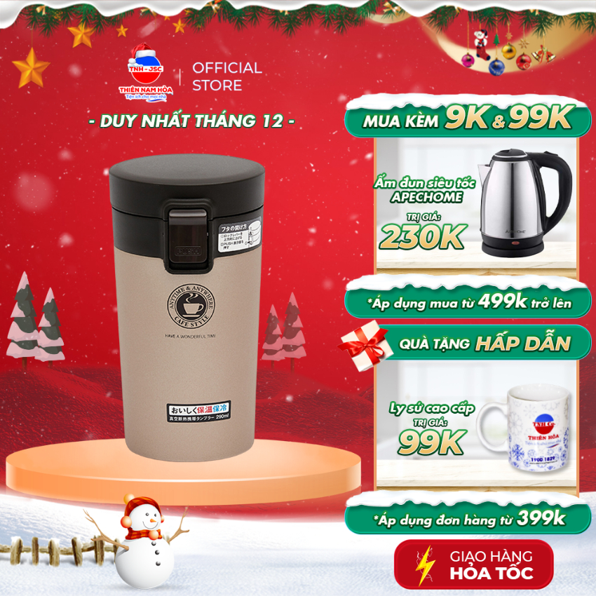 Bình cách nhiệt có khoá ASVEL, bình giữ nhiệt nhựa PP cao cấp chịu nhiệt, giữ nóng đến 8h, có nắp khóa chống đổ