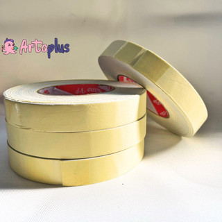 Băng keo xốp vàng 2 mặt siêu dính khổ 2.4cm dài 9m