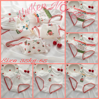 SET 5 Quần Lót Cotton Gân Tăm Cho Bé Gái-Quần Chíp Nữ Phối Viền Xiêu Xinh Giúp Ôm,Nâng Mông,Kháng Khuẩn,Phiên Bản Trắng