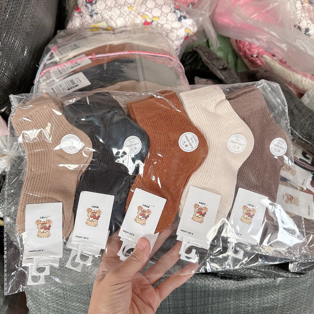 SET 10 ĐÔI TẤT GÂN CỔ CAO CHO BÉ