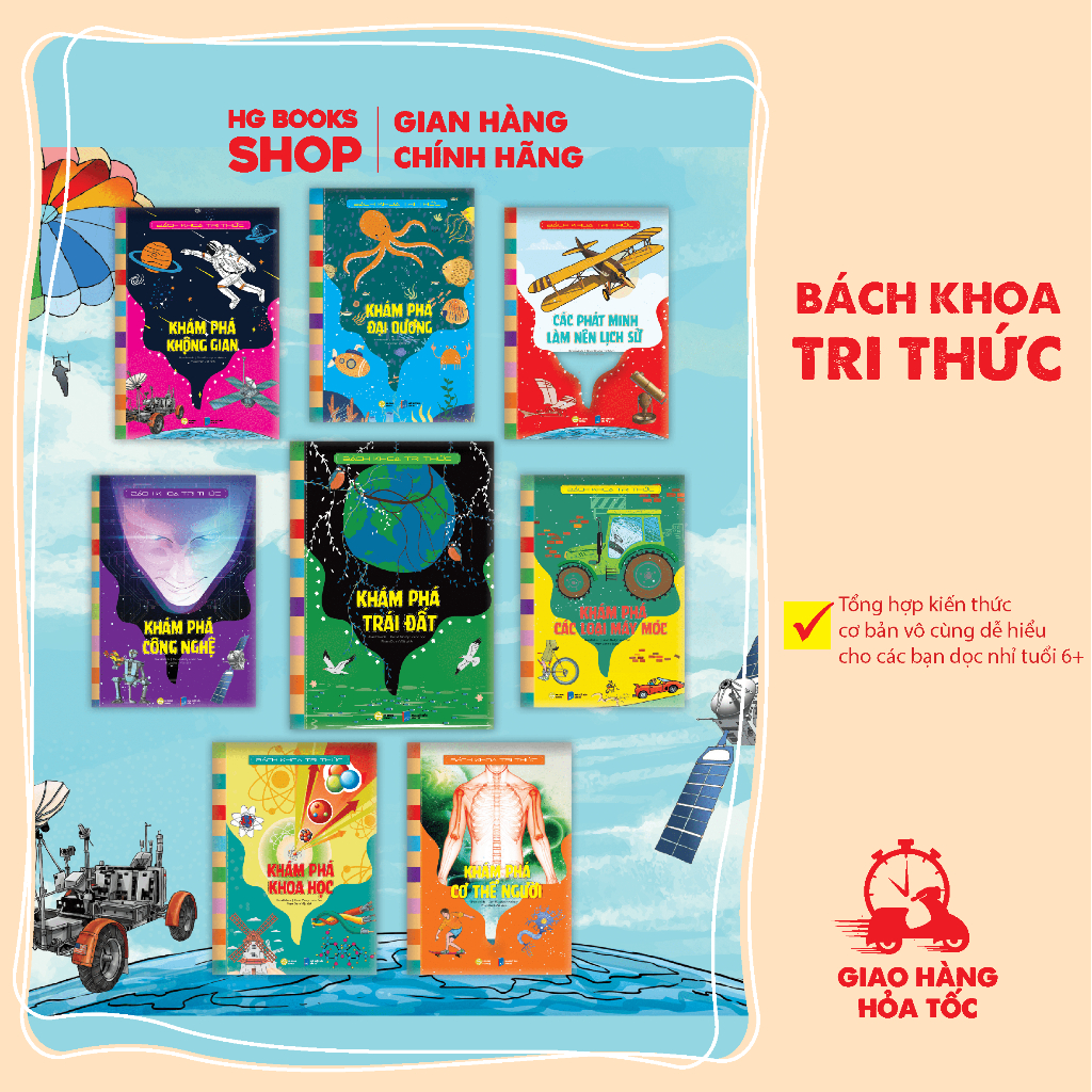 Sách Bách Khoa Tri Thức: Bộ 8 Cuốn - Kho Tri Thức Khổng Lồ Dành Cho Thiếu Nhi