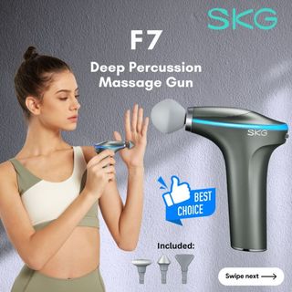 Súng massage skg f7-e chính hãng 5 chế độ massage và 3 chế độ chườm nóng | skg by kata