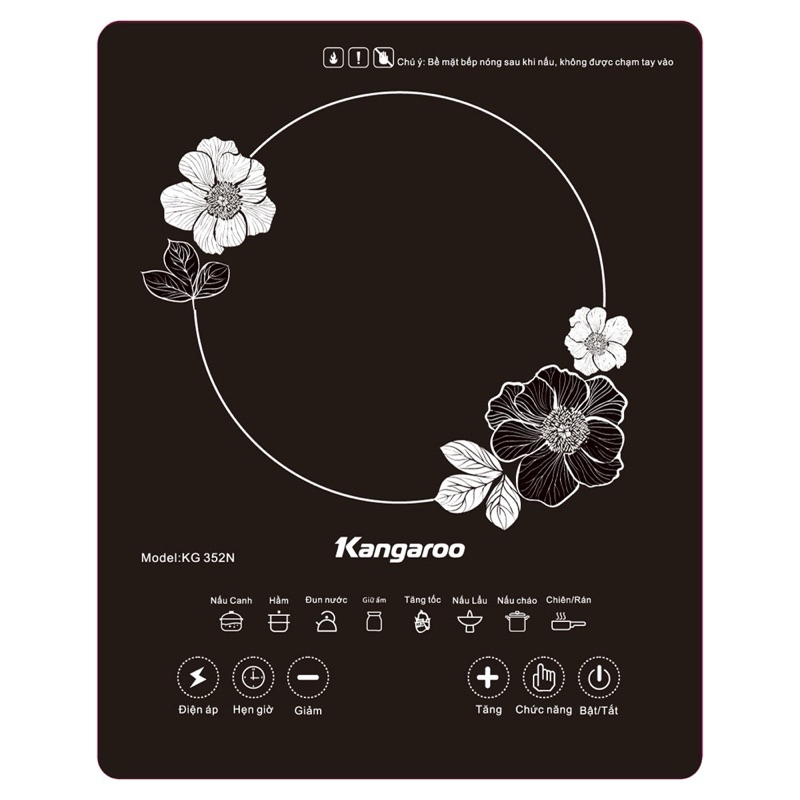 Bếp điện từ đơn Kangaroo KG352N , kg351n mặt kính , phím cảm ứng