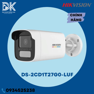 Camera ip colorvu lite 2.0 megapixel hikvision ds-2cd1t27g0-luf