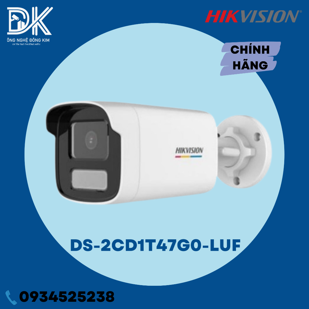 Camera IP COLORVU Lite 4.0 Megapixel HIKVISION DS-2CD1T47G0-LUF