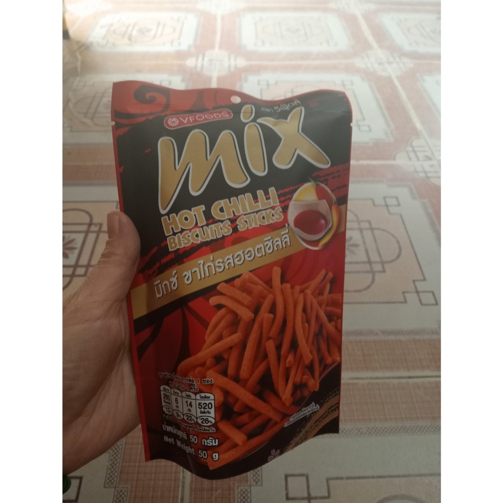 Snack tăm cay bim Mix  que cay vị ớt cay Thái Lan/ tảo biển gói to 60g