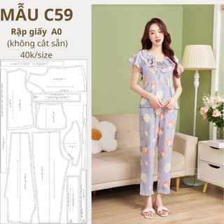 Rập giấy a0 đồ bộ nữ mã c59