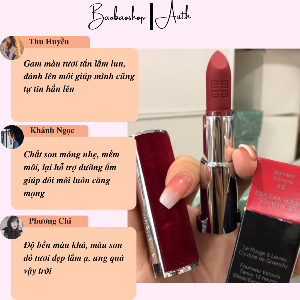 Son Givenchy Le Rouge Deep Velvet 1.5g - Sắc Màu Cao Cấp, Độc Đáo Cho Đôi Môi