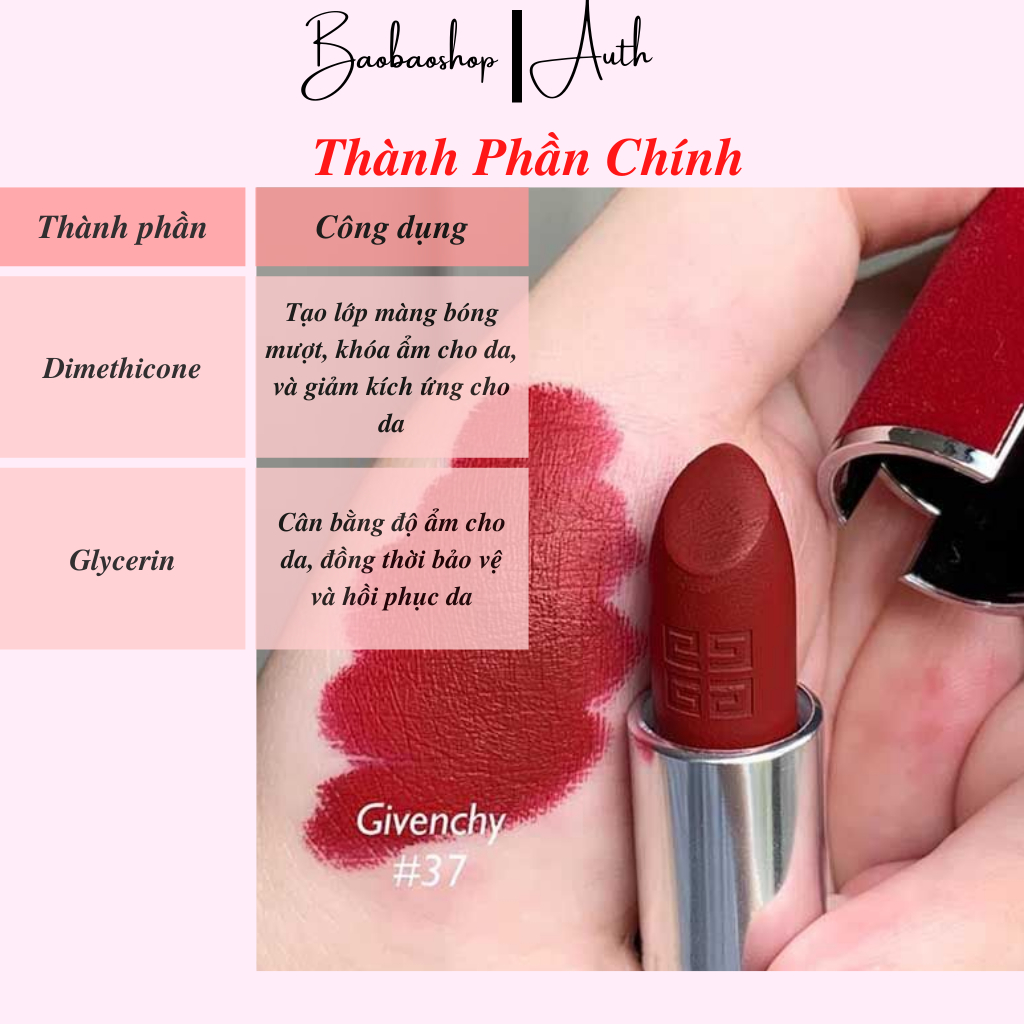 Son Givenchy Le Rouge Deep Velvet 1.5g - Sắc Màu Cao Cấp, Độc Đáo Cho Đôi Môi