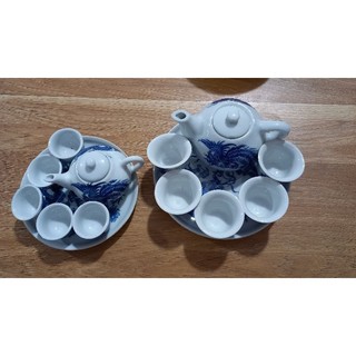 Bộ ấm chén thờ pha trà màu đại thanh, màu lam hàng Gốm sứ Bát Tràng