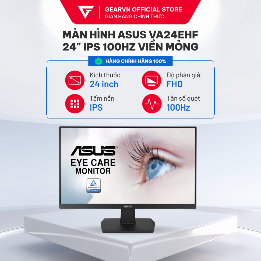 Màn hình ASUS VA24EHF 24" IPS 100Hz viền mỏng