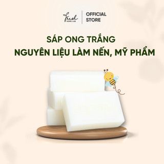  Sáp Ong Trắng Tự Nhiên - Nguyên Liệu Làm Nến Thơm Mỹ Phẩm Handmade  dạng tảng  