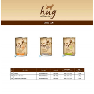 Pate cho chó hug 400g