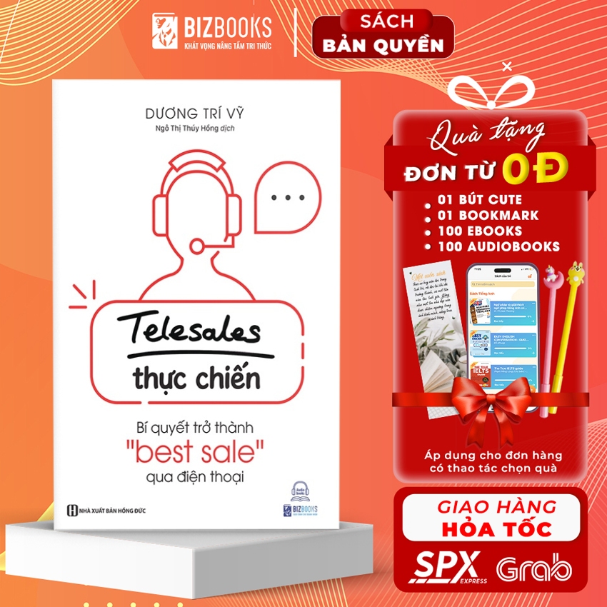 Sách - Telesale thực chiến - Bí quyết trở thành bestsale qua điện thoại - Bizbooks TẶNG kèm SÁCH NÓI và Bookmark