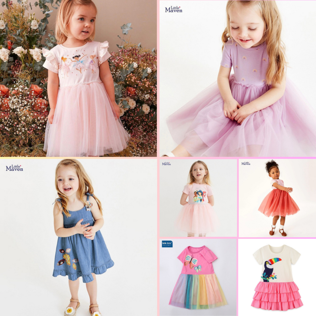 Váy Thun Hè Little Maven, Malwee Nhiều Mẫu cho Bé Gái 2-7 Tuổi Mẫu Mới P3 - Jumping Beans Official Store