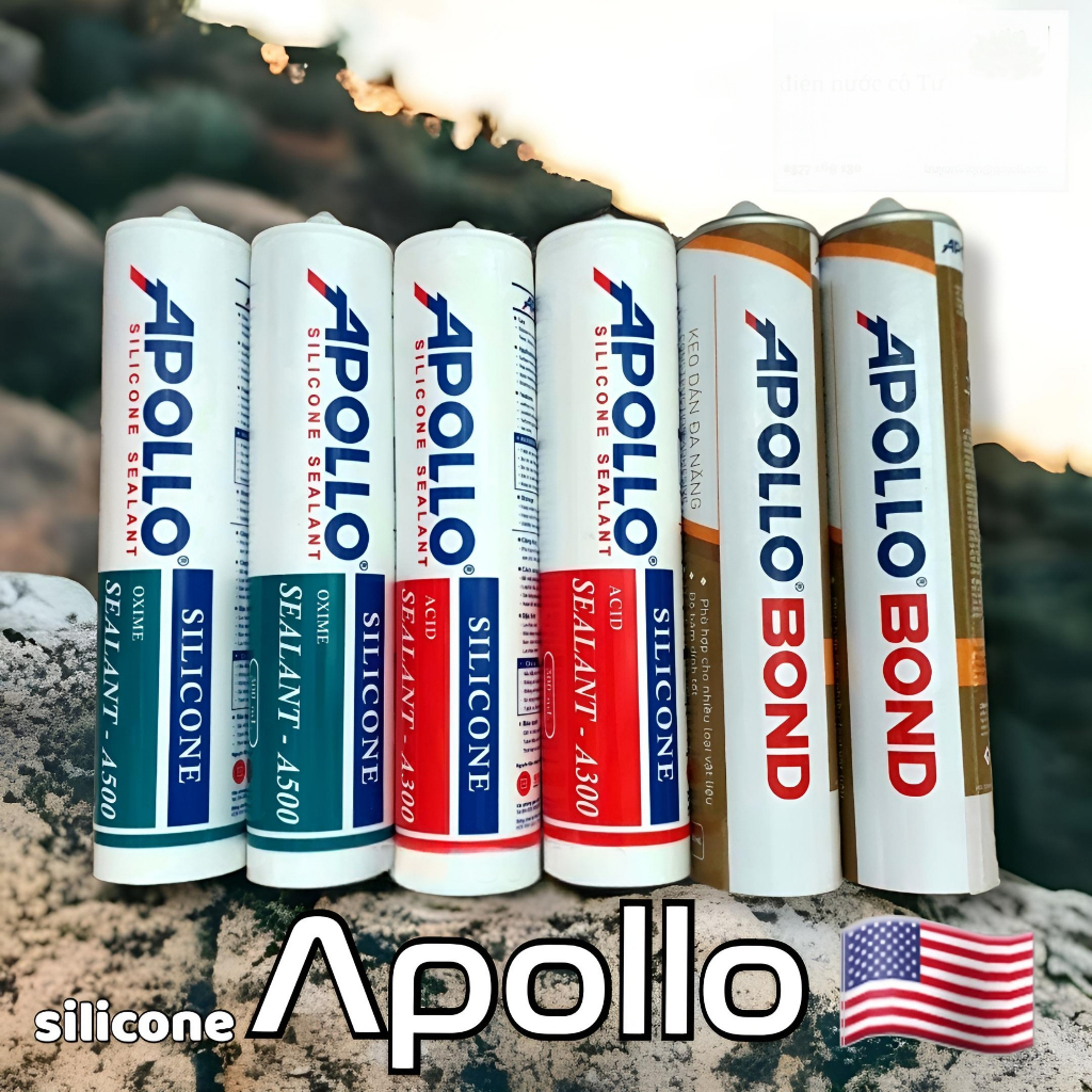 Keo Silicon Siêu Dính - Keo Dán Nhiều Chất Liệu - Keo Dán Kính Silicon Apollo A500 Chinh Hãng