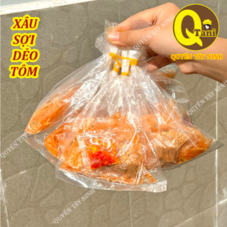Xâu 10 Bịch Sợi Dẻo Tôm trộn Sate Tỏi Muối Tôm nhuyễn| Bánh tráng Quyên Tây Ninh