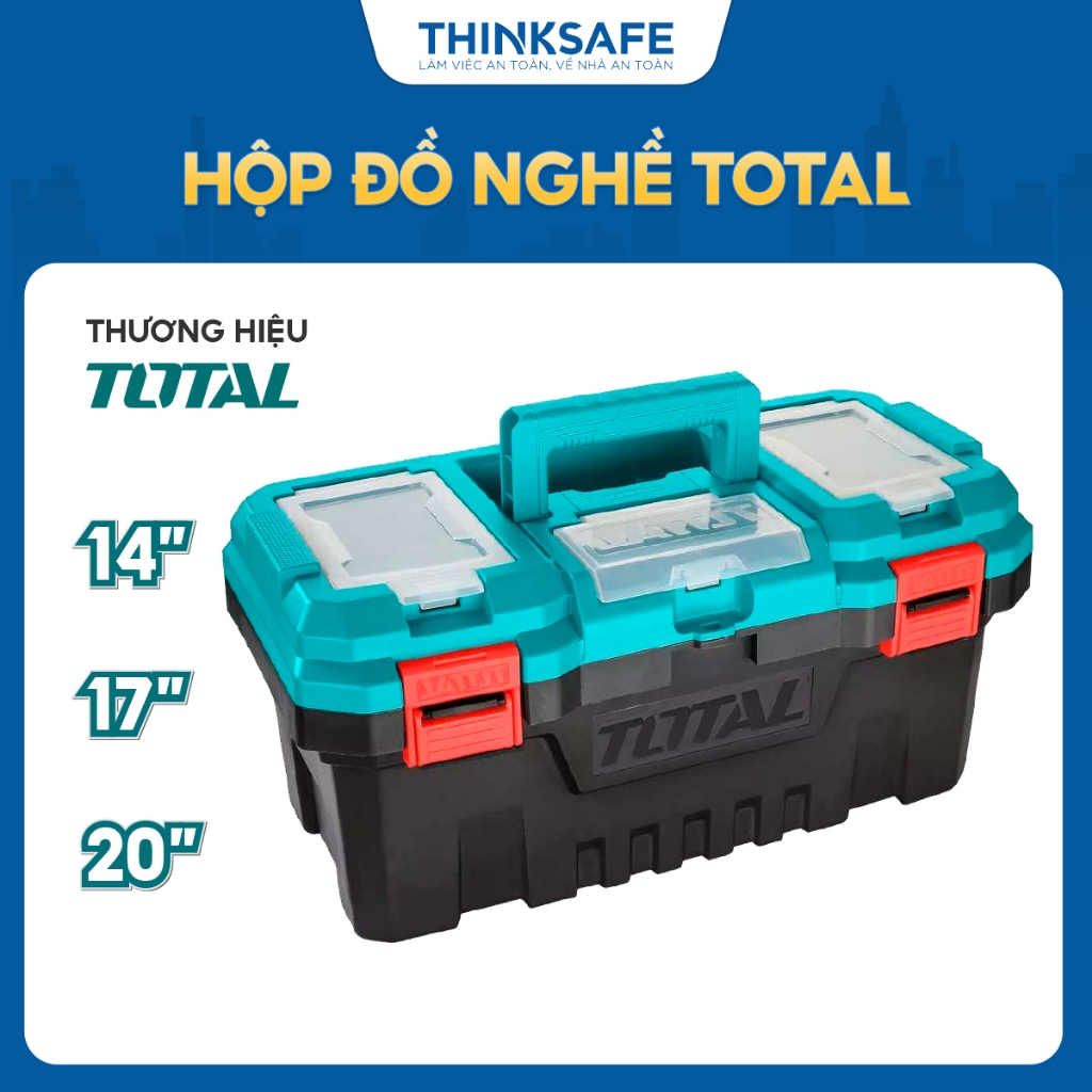 Thùng đựng đồ nghề Total TPBX0201 TPBX0202 kích thước 20 inch nắp nhựa, nắp kim loại hộp đựng dụng cụ linh kiện