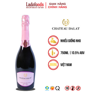 Rượu vang nổ Chateau Dalat Sparkling Red Wine 750ml