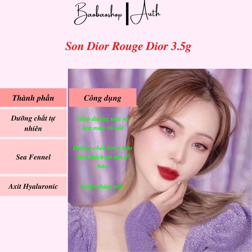 Son Dior Rouge Dior 3.5g - Đẳng Cấp và Sắc Màu Tinh Tế Cho Đôi Môi