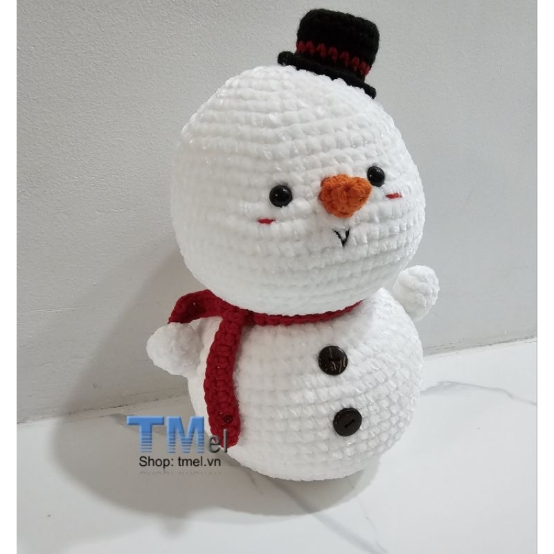Người tuyết snowman giáng sinh bằng len