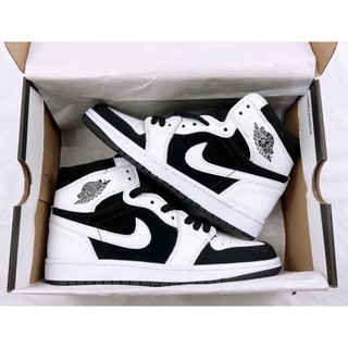 Giày thể thao jd trắng đen cổ cao nam nữ, senaker jd high white black hot hit