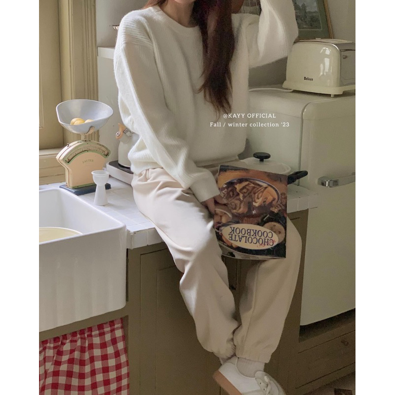 KAYY. Quần jogger nỉ lót nhung mùa đông tag SEVEN - Q18005