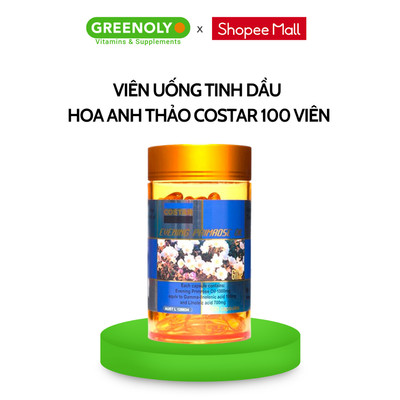 Tinh Dầu Hoa Anh Thảo Costar Hỗ Trợ Cân Bằng Nội Tiết Tố Nữ Evening Primrose Oil 100 Viên