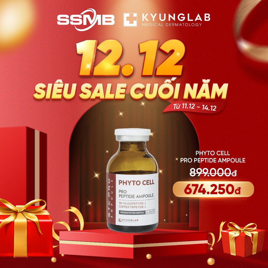 Tế bào gốc KyungLab Phyto Cell Peptide Ampoule phục hồi da tái sinh tế bào da 20ml