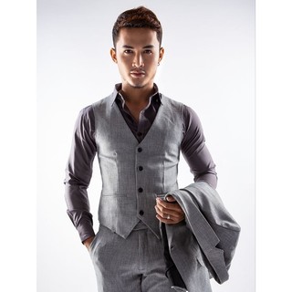 Áo vest gile nam màu xám đẹp