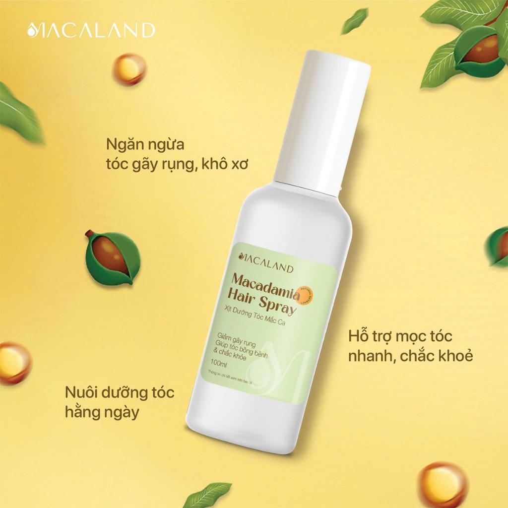 Xịt dưỡng tóc Mắc Ca Macaland 30ml/100ml hỗ trợ tóc mọc nhanh chắc khỏe