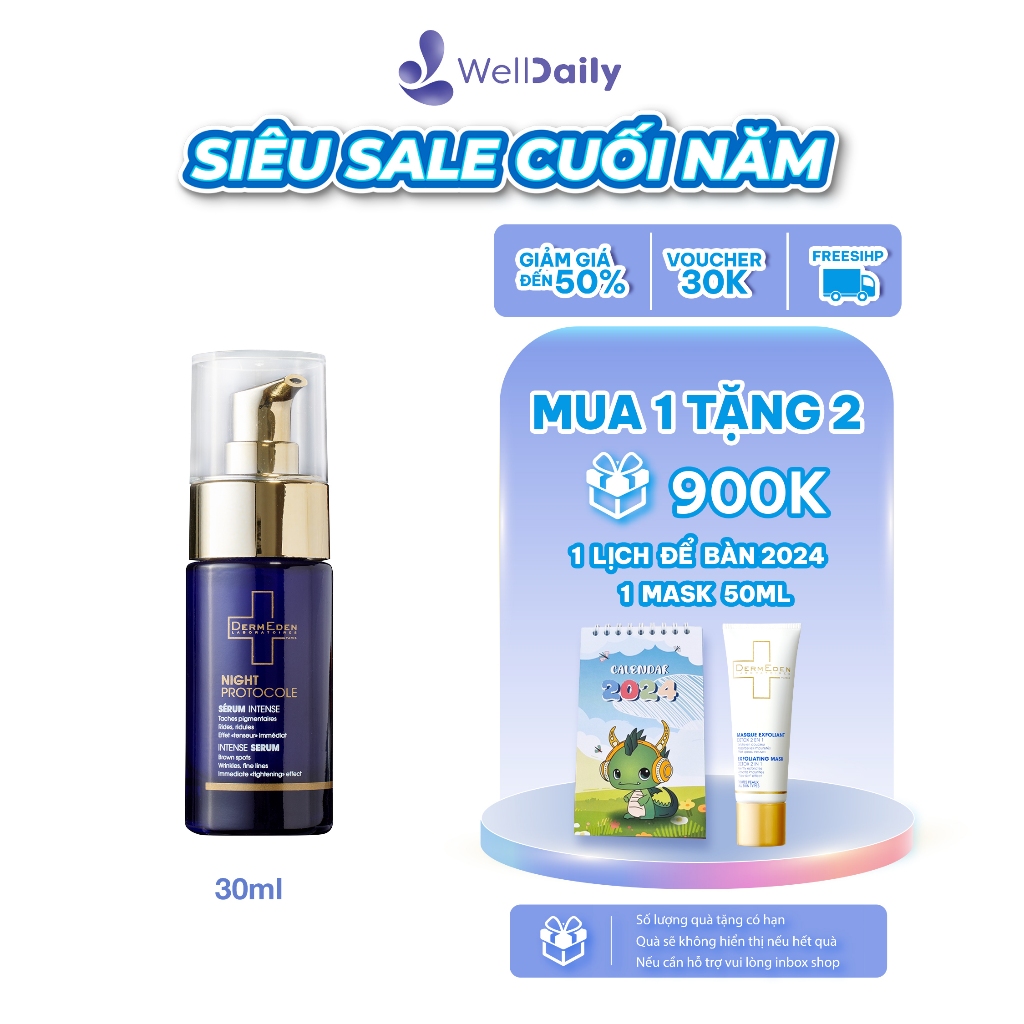 Serum Giảm N.ám Tàn Nhang Chống Lão Hóa Da Cao Cấp Dermeden Intense Anti-Ageing Retinol 1% + Niacinamide 5%