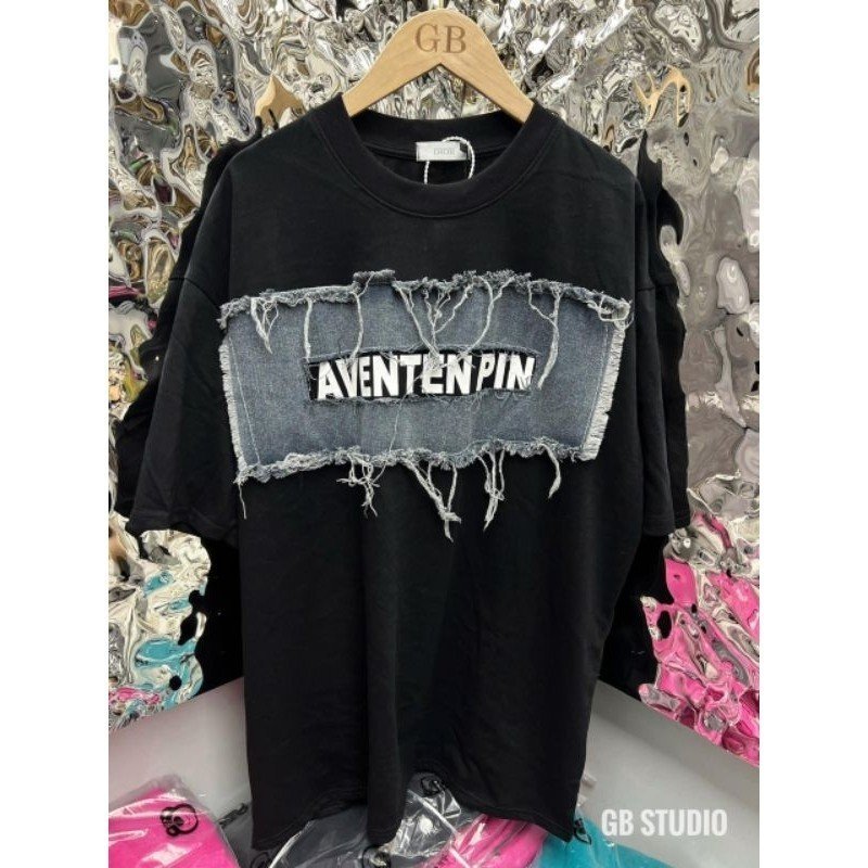 ÁO PHÔNG ĐÁP BÒ RÁCH , form rộng tay lỡ dáng unisex