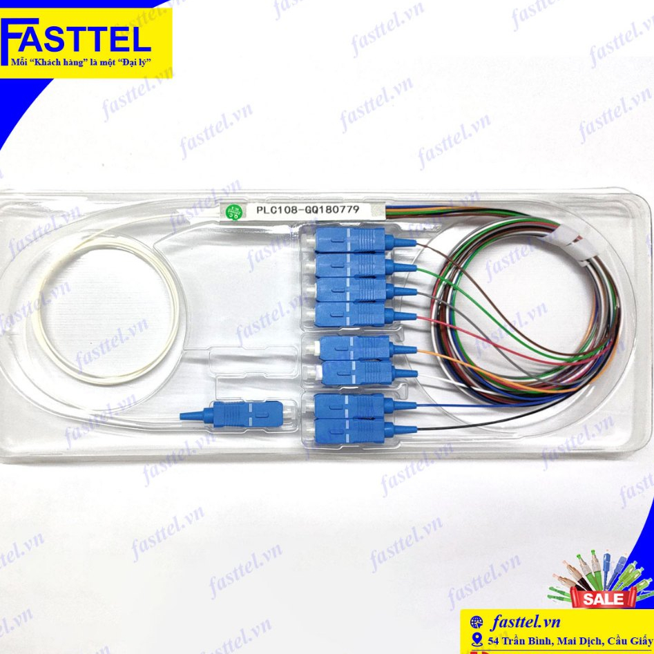 Bộ chia quang PLC Splitter 1x8 SC/APC, SC/UPC