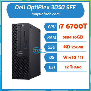 Case máy tính để bàn Dell Optiplex 3050 SFF intel core i7 6700 | Ram DDR4 16GB | Ổ cứng SSD 256GB. Bảo hành 12 tháng.