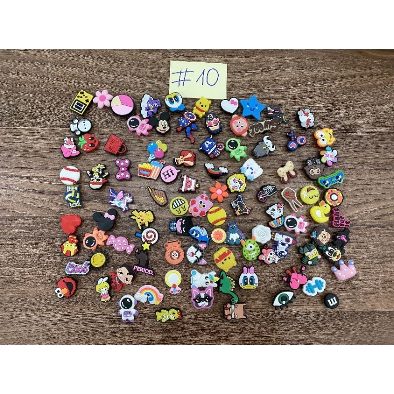 Sticker 2D gắn dép sục, phụ kiện, jibbits, charm gắn dép cross, crors nhiều mẫu