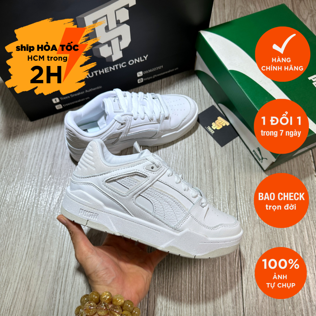 Giày thể thao PUMA SLIPSTREAM WHITE NIMBUS CLOUD 388549 02 Full Box Tag Auth