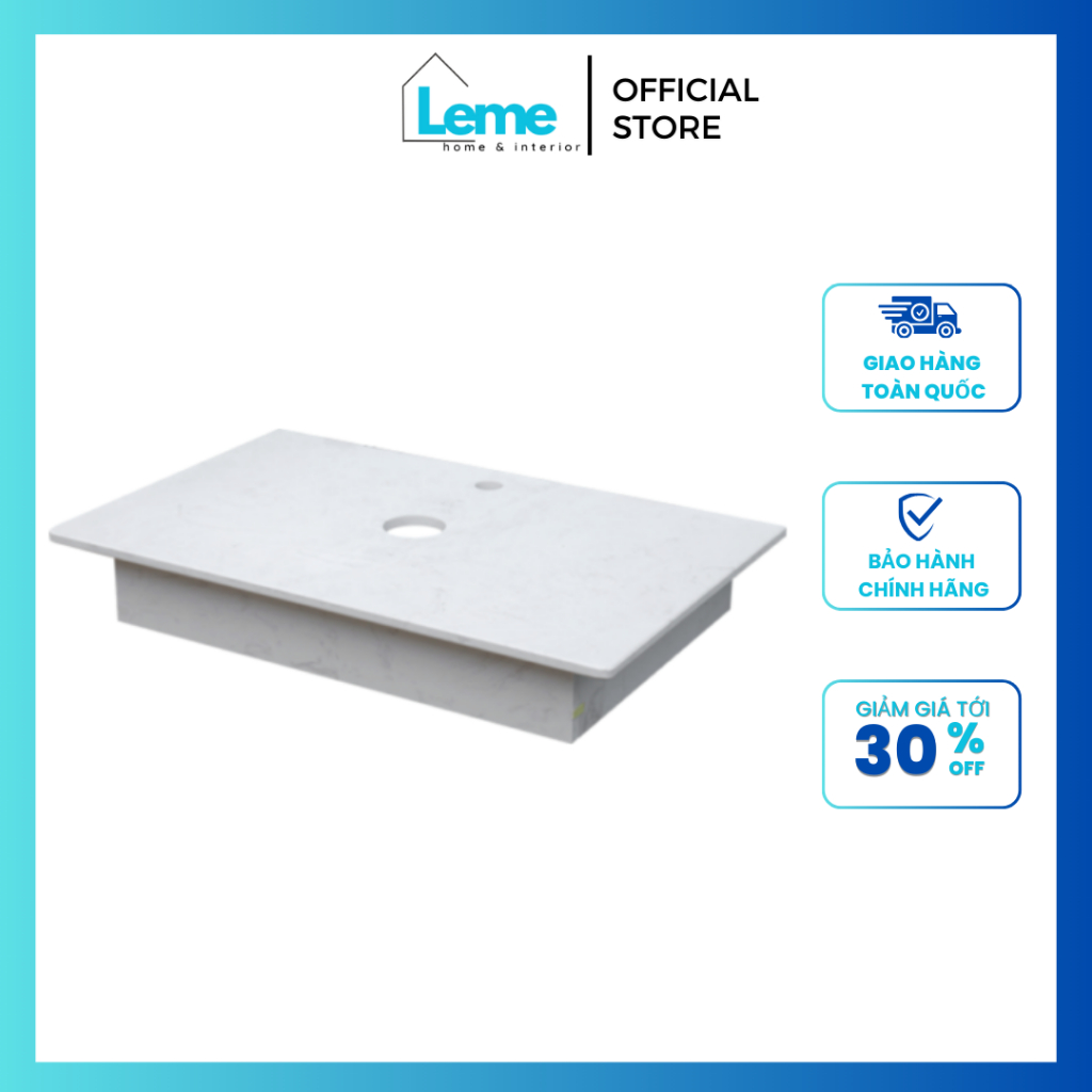 Bàn Đá Lavabo Đen, Bàn Đá Chậu Rửa Mặt Đá Nhân Tạo Cao Cấp, BÀN ĐÁ TRẮNG VÂN LMBD2 50X70 SOI CHỈ