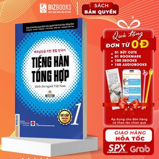 Sách - Tiếng Hàn Tổng Hợp Dành Cho Người Việt Nam Trình Độ Sơ Cấp Tập 1 - Bản Đen Trắng - Bizbooks Tặng Sổ Tay, Bookmark
