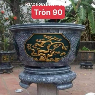 Khuôn đúc chậu cây cảnh hình tròn 90 abs kèm chân phần khuôn chậu