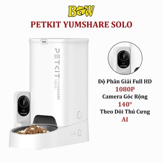 Máy cho ăn tự động cho chó mèo 3l có camera petkit fresh element solo yumshare màu trắng