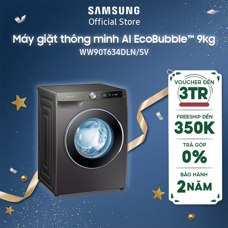  Máy giặt thông minh Samsung AI EcoBubble™ 9kg  Miễn phí lắp đặt