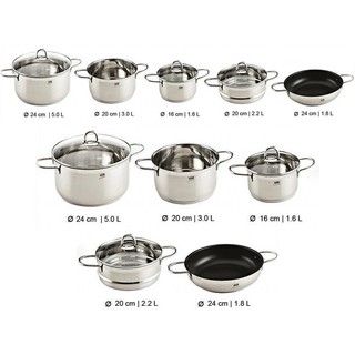 Bộ nồi inox Elo smaragd 9 món