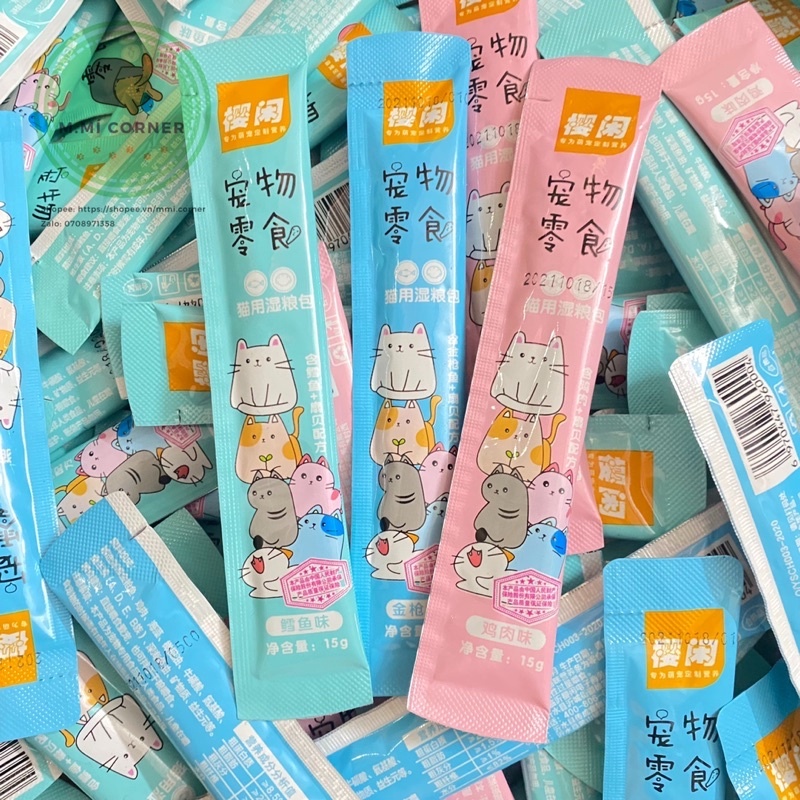 Súp Thưởng Cho Mèo Shizuka I Xúc Xích 5 Vị Cho Chó Mèo 15G