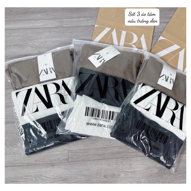Set 3 áo thun tay dài cổ tròn Zr